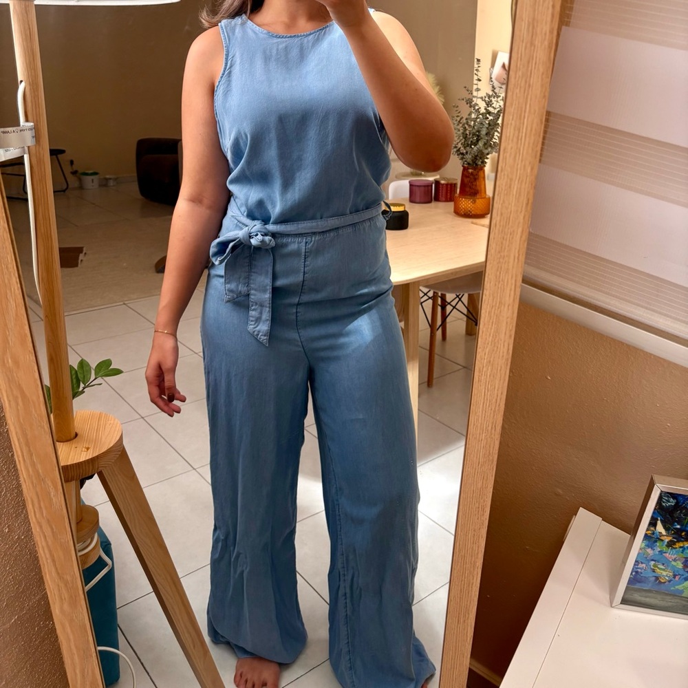 MANGO BLUE DENIM JUMPSUIT 👖⚡️